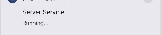 Persistent notification from the running foreground service