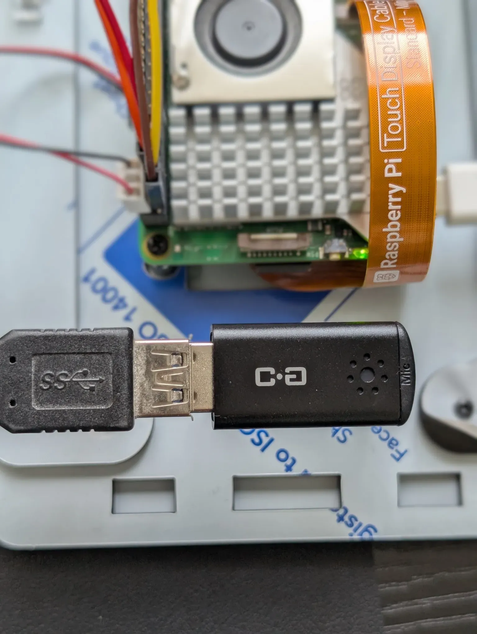 USB microphone used for car noise detection